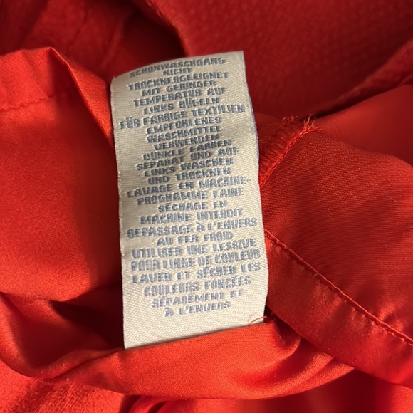 Boden Red Orange Textured Fringe Hem Mini Dress - 6 - Picture 14 of 15